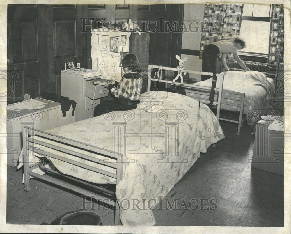 1954 Press Photo Ridge Farm dormitories colonial house - Historic Images