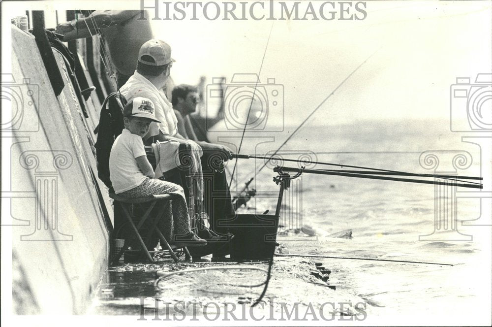 1979, Woukegan cobo Fishing Family pier - RRV98873 - Historic Images