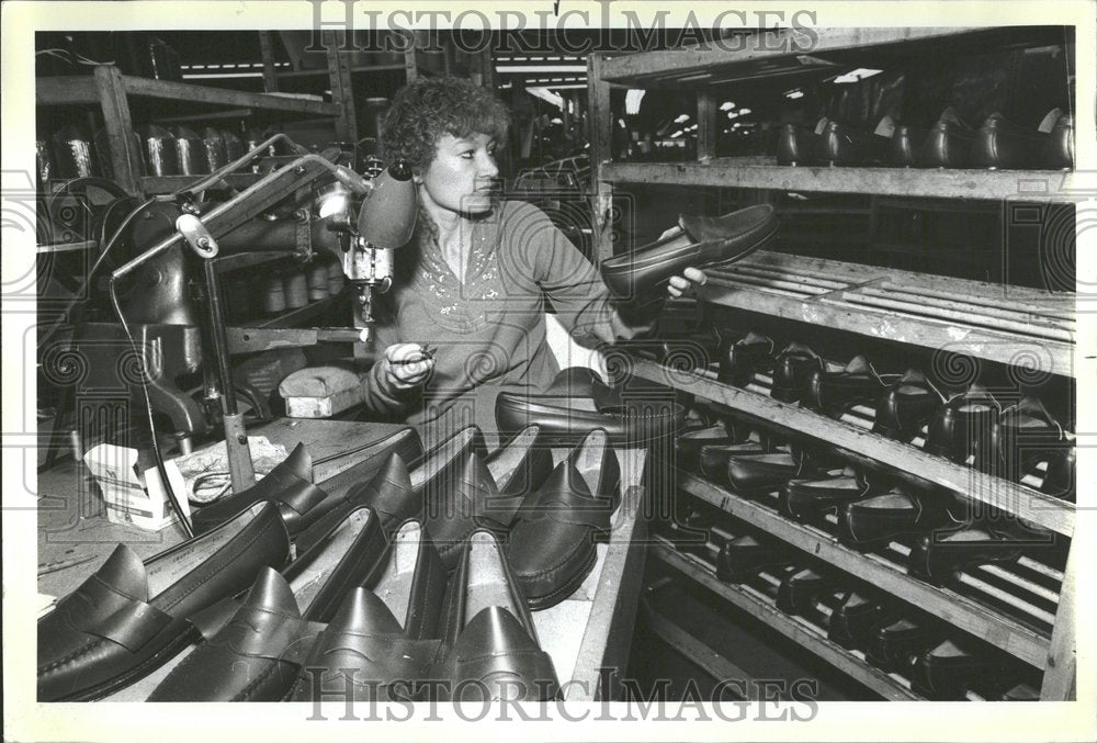 1985, Maine Bass Shoemaker Shoes - RRV99181 - Historic Images