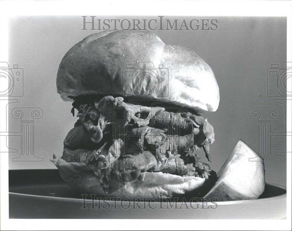 1991, Roast Beef Sandwich Food - RRV99215 - Historic Images