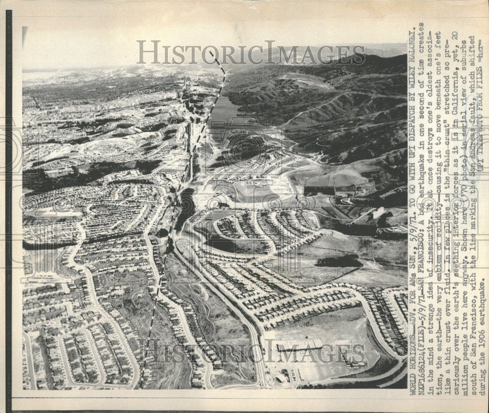 1971 Bed Earthquake suburbs South Francisco-Historic Images