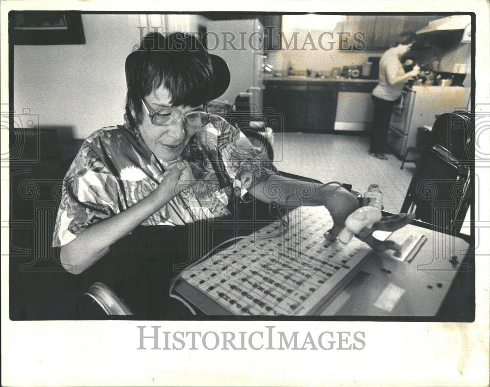 1987 Kathy Conour Diana Braun computer Down - Historic Images