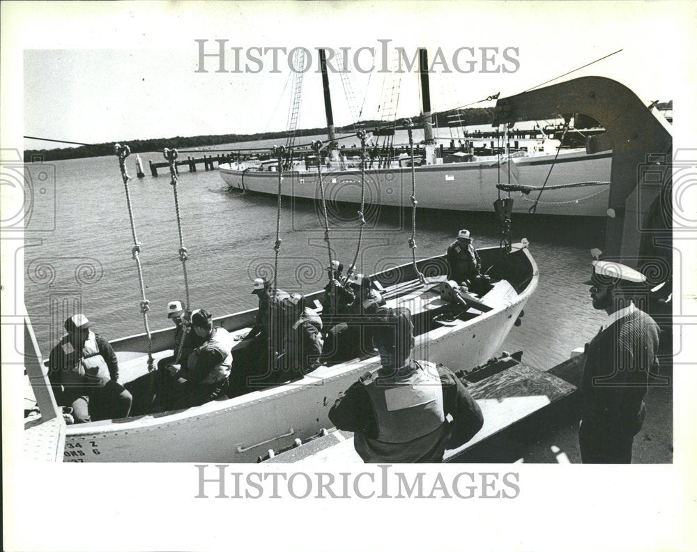 1983, Coast Guard Officers Piney Point Boat - RRV99869 - Historic Images