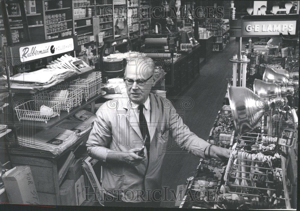 1967, Kenneth Hurling hardware store round - RRV99871 - Historic Images