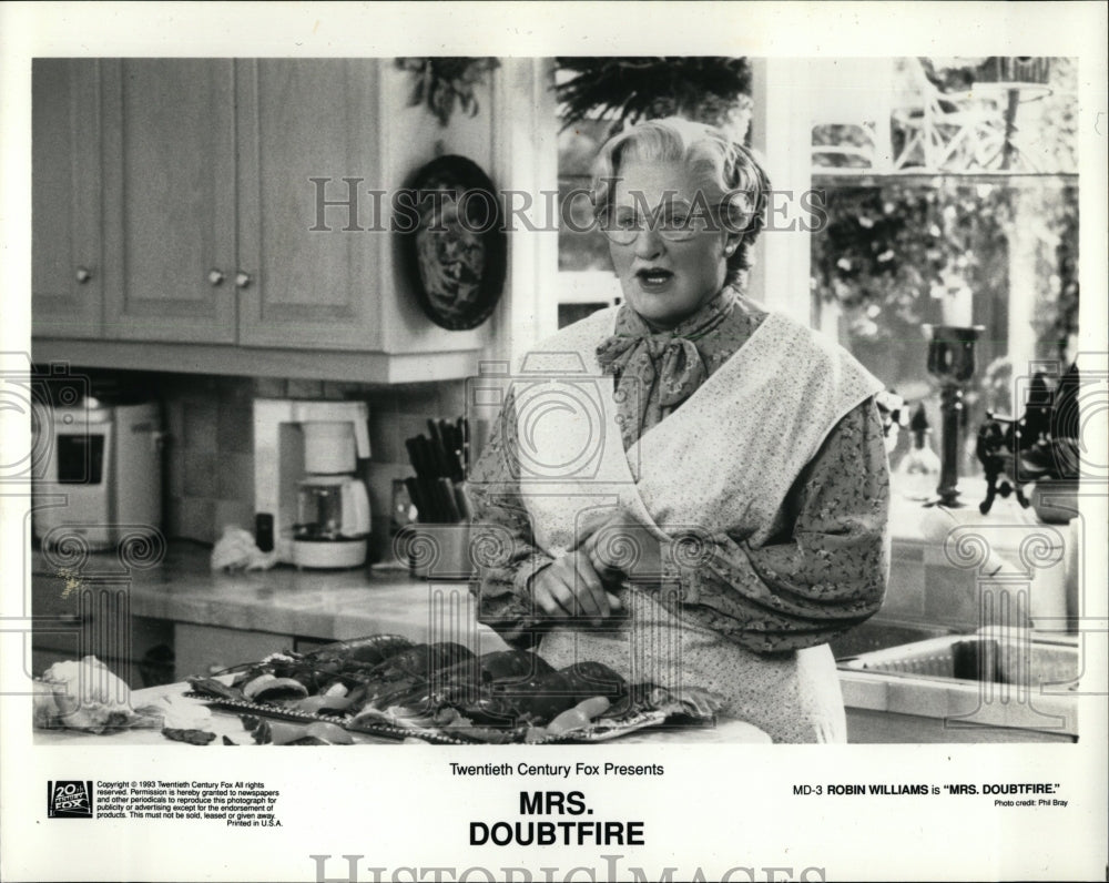 1993 Press Photo Robin Williams Mrs Doubtfire Twentieth - RRW00027 - Historic Images