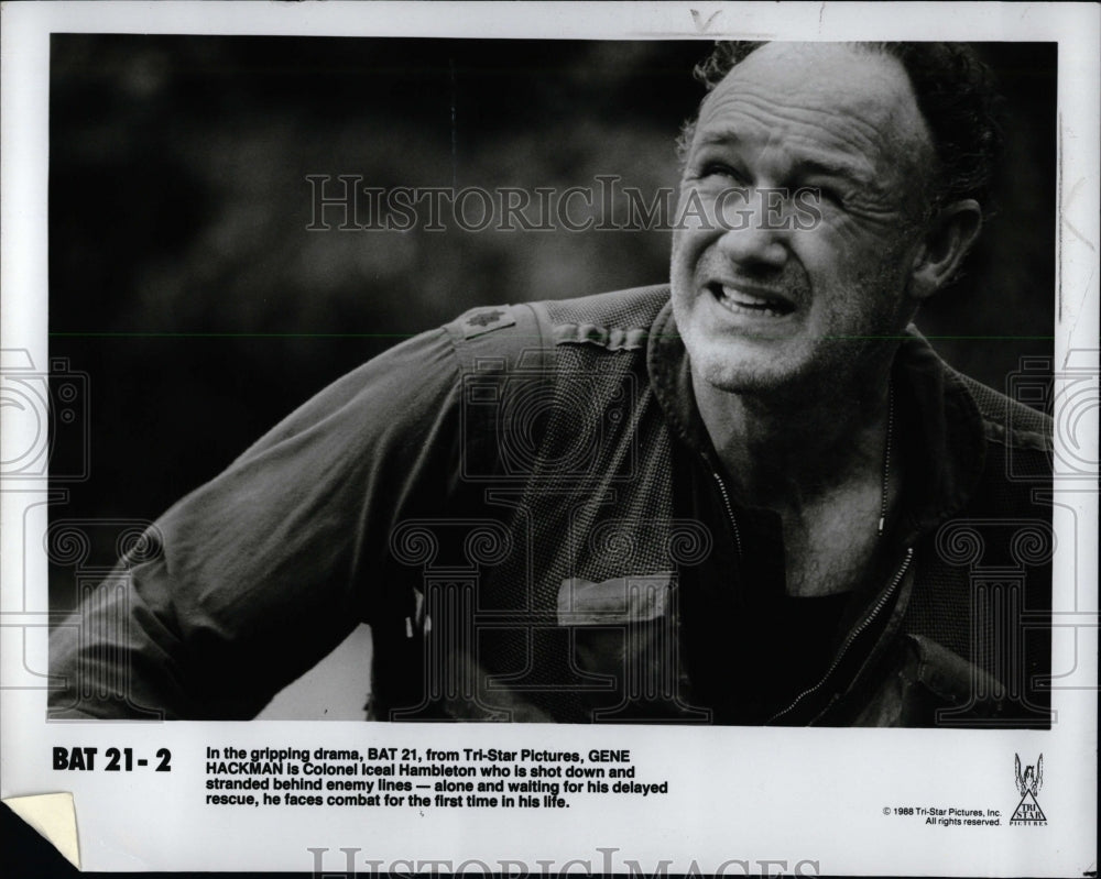 1988 Press Photo BAT 21 Gene Hackman Hambleton Drama - RRW00069 - Historic Images