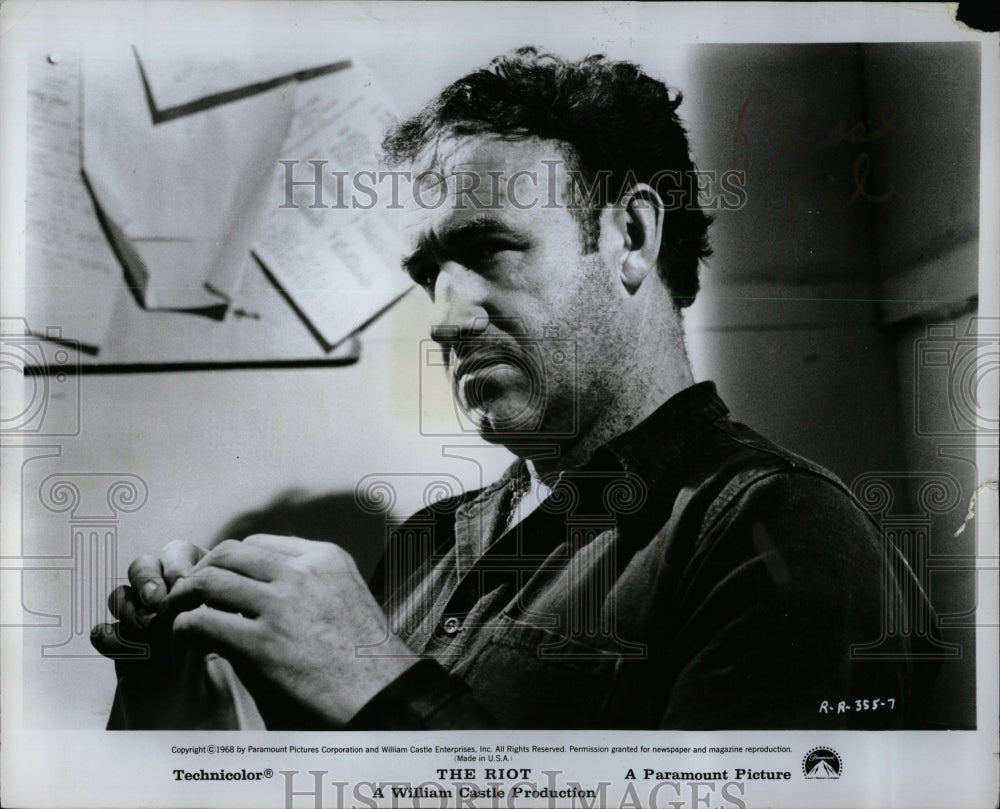 1969 Press Photo Gene Hackman The Riot Film Actor - RRW00071 - Historic Images