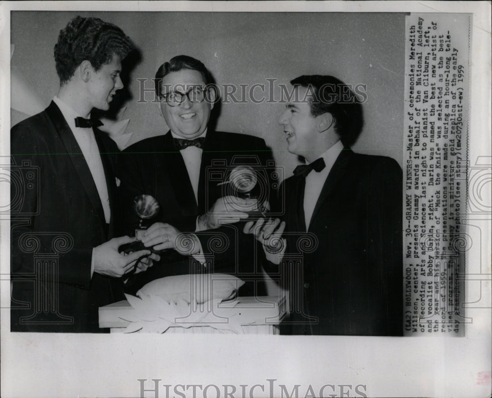 1959 Press Photo Ceremonies Meredith Wilson Grammy Art - RRW00107 - Historic Images