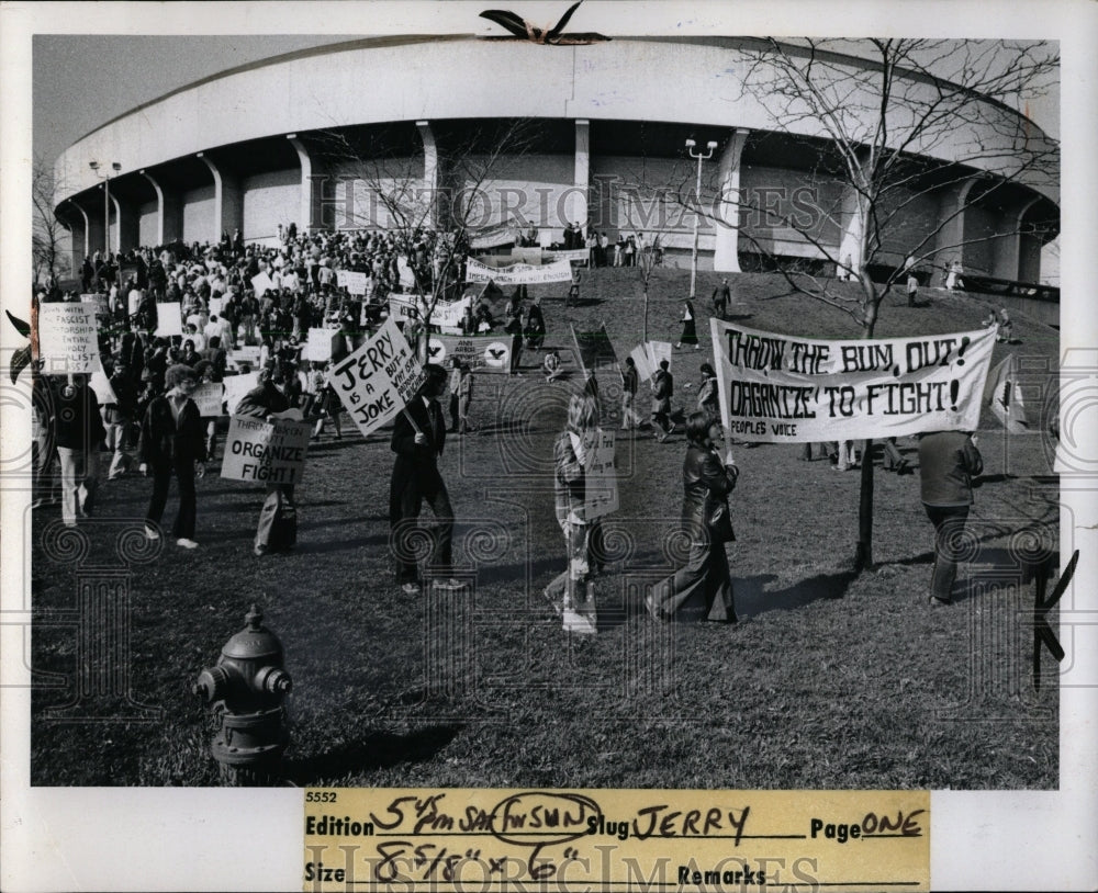 1974 Press Photo University Michigan Jerry Ford - RRW00139 - Historic Images