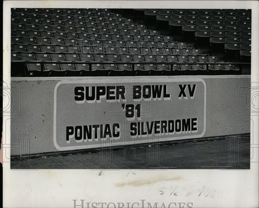 1977 Press Photo Pontiac Silverdome Super Bowl XV Game - RRW00149 - Historic Images