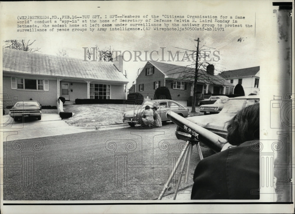 1971 Press Photo Melvin Laird Defense secretary home - RRW00373 - Historic Images