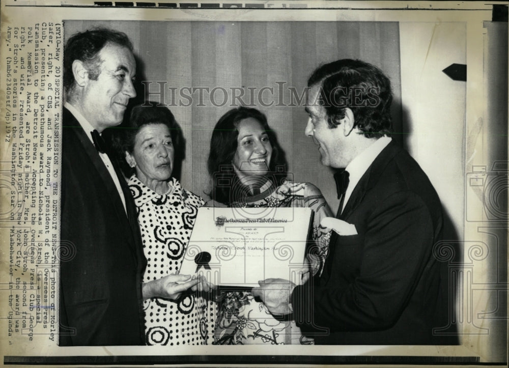 1972 Press Photo Jack Raymond Overseases Press Club CBS - RRW00453 - Historic Images