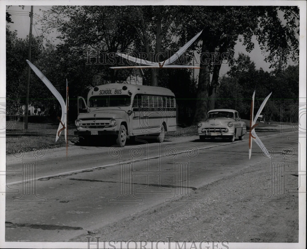 1958 Press Photo Auto club Michigan Bus Schools - RRW00481 - Historic Images