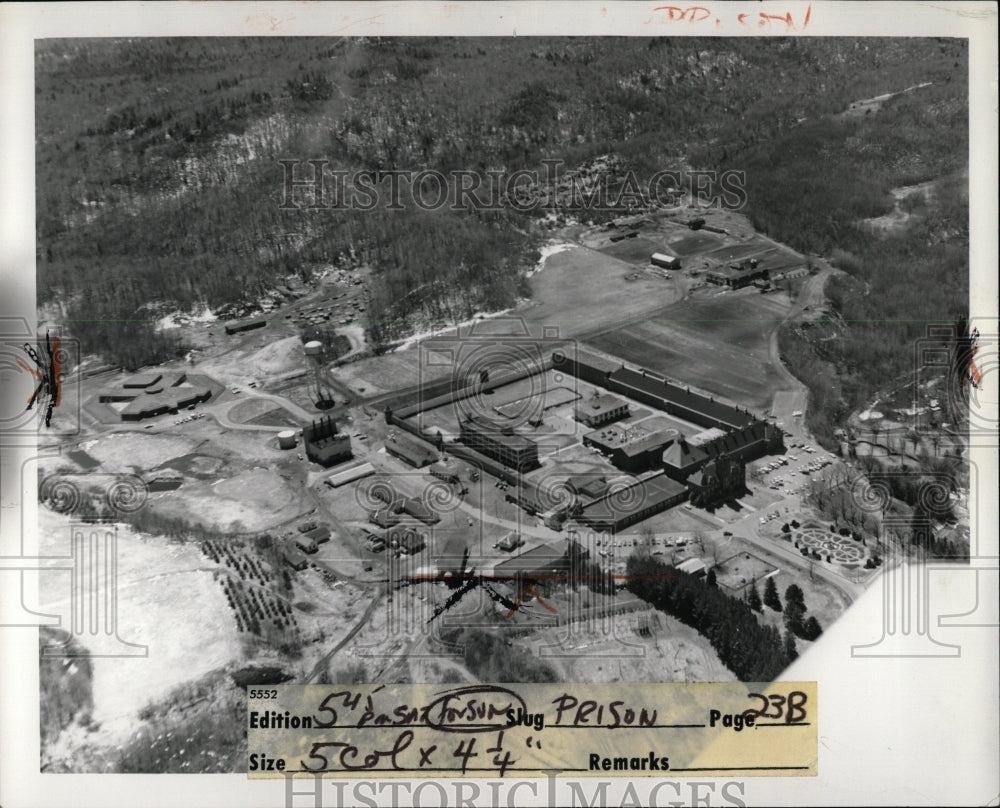 1974 Press Photo Marfretti Prison Michigan Aerial view - RRW00485 - Historic Images