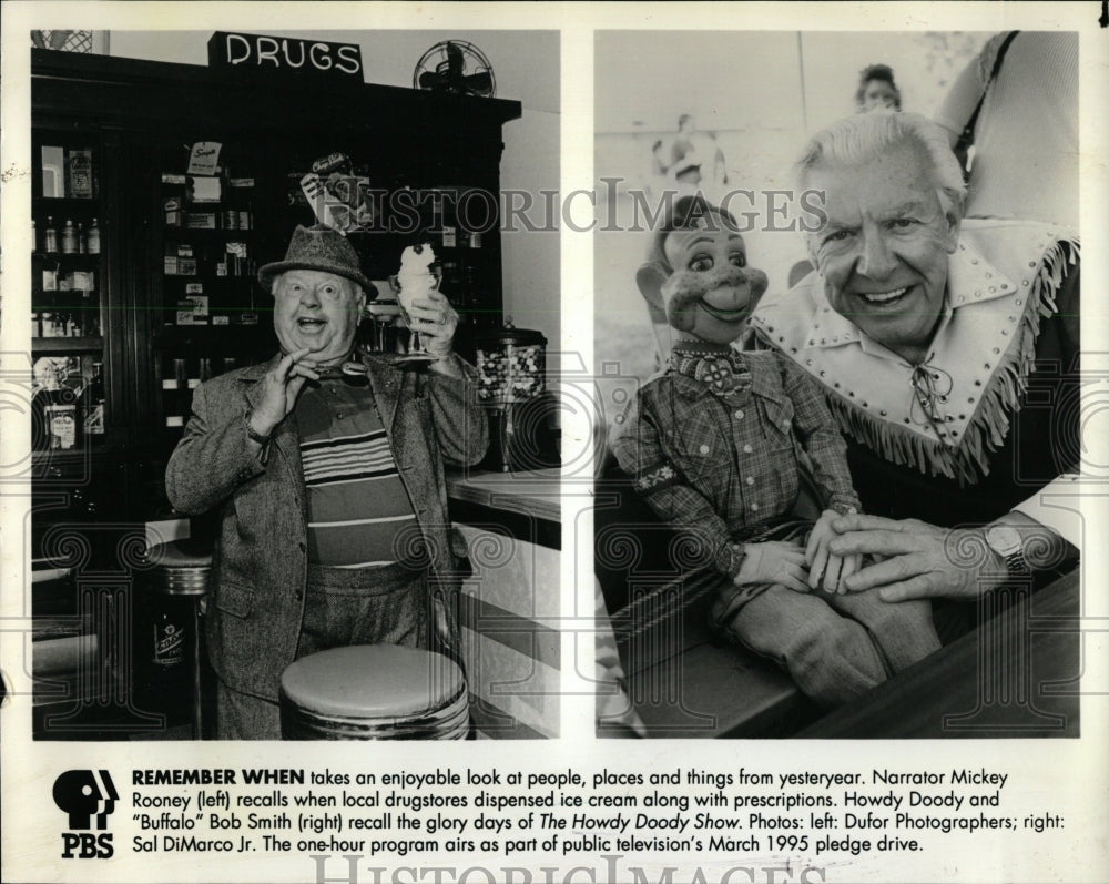 1995 Press Photo Actor Mickey Rooney Narrates on PBS - RRW00757 - Historic Images