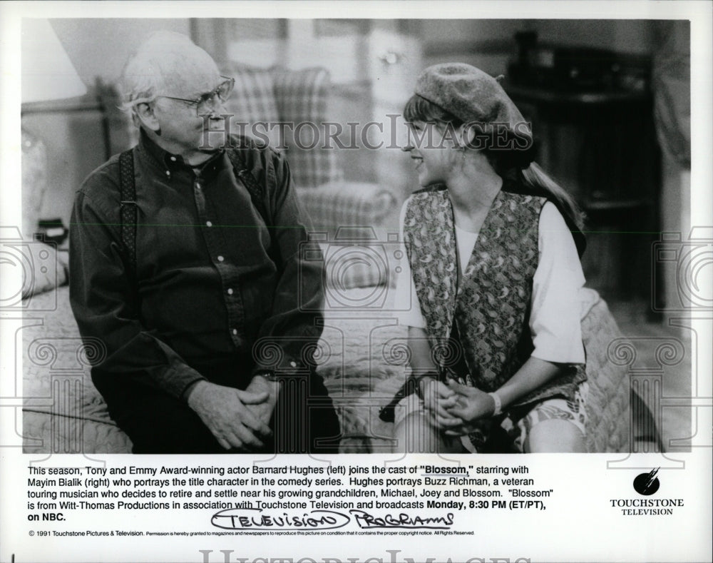 Press Photo Barnard Hughes Blossoms TV Program Actor - RRW00921 - Historic Images