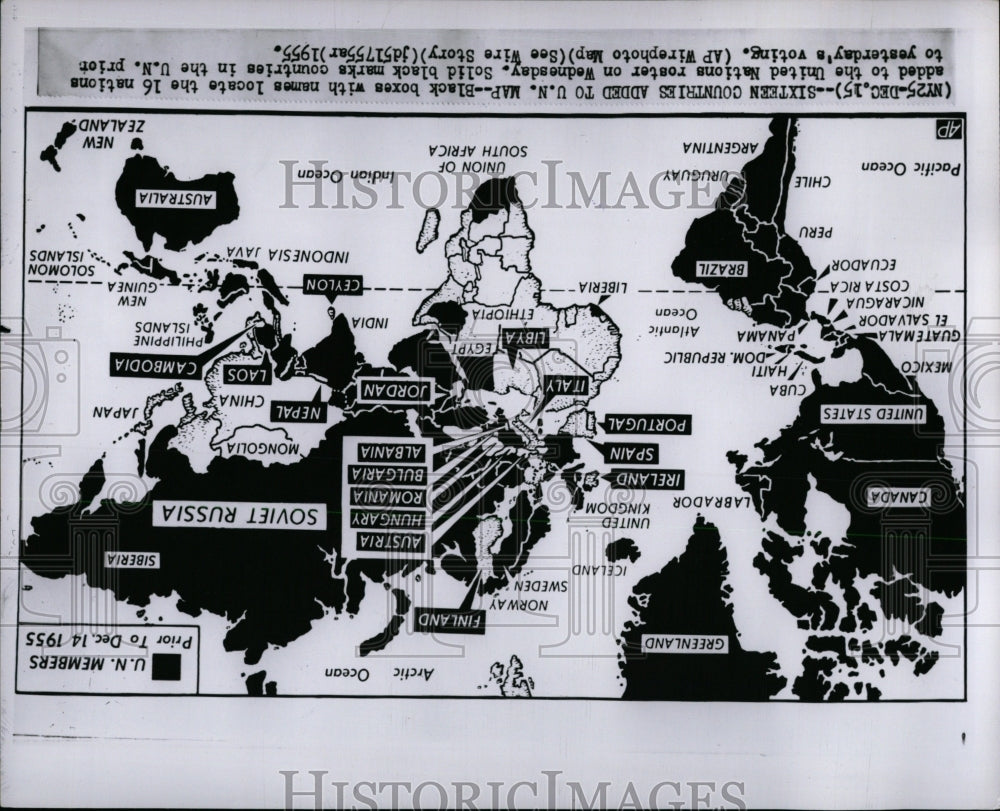 1955 Press Photo United Nations Prion Countries - RRW01155 - Historic Images
