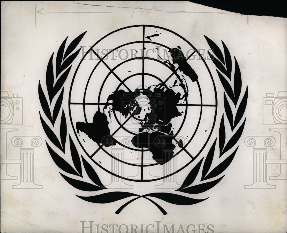 1991 Press Photo United Nations Official Emblem - RRW01173 - Historic Images