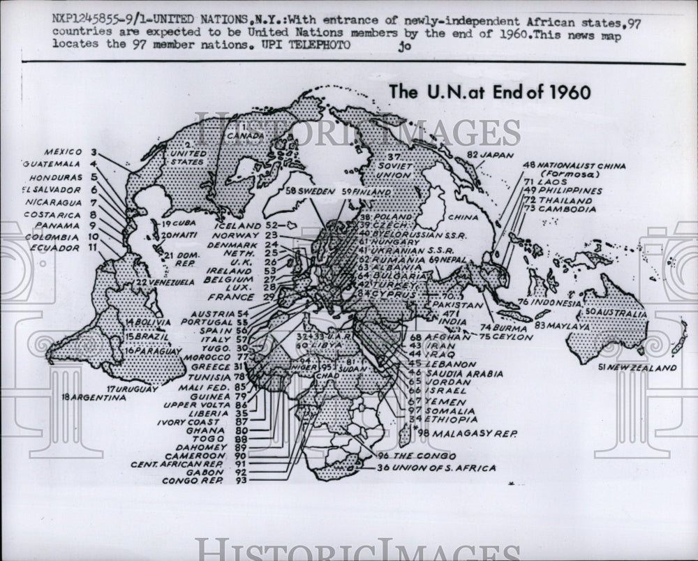 1960 Press Photo newly independent African states 97 - RRW01189 - Historic Images