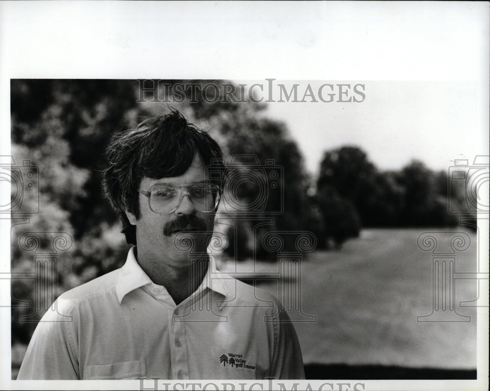 1987 Press Photo Warren Valley Golf Course Supt Basher - RRW01575 - Historic Images