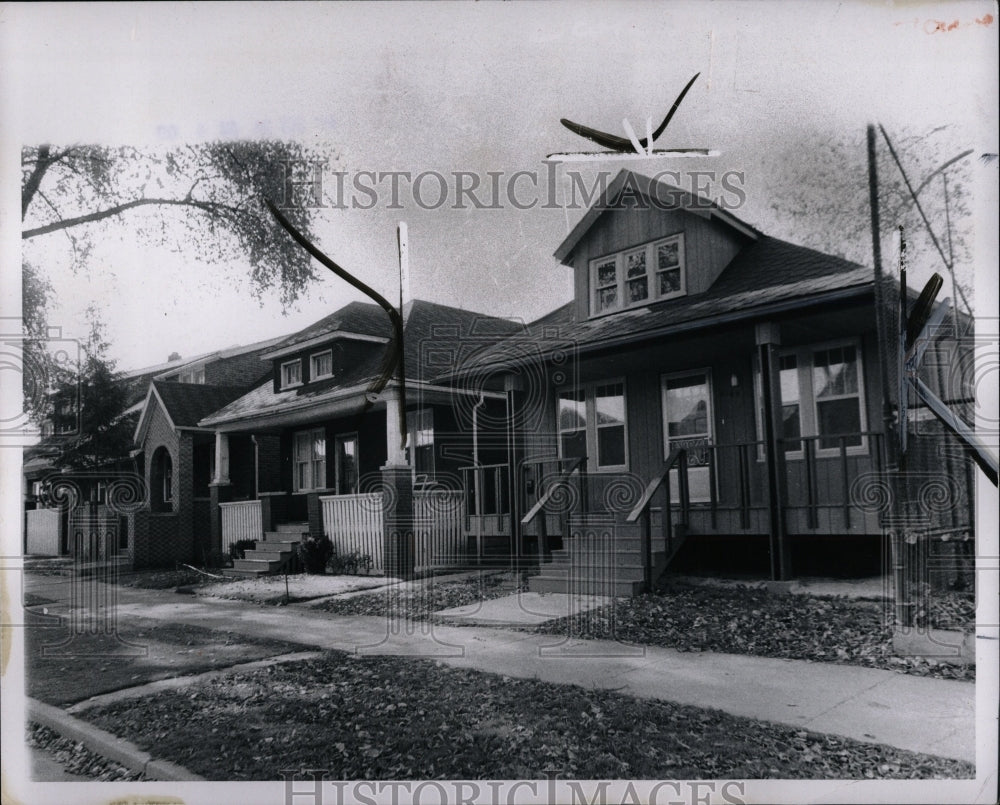 1968 Press Photo Detroit Low Cost Housing Street - RRW01655 - Historic Images