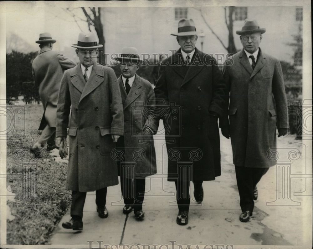 Press Photo New York City Four Suited Men Walking - RRW01687 - Historic Images