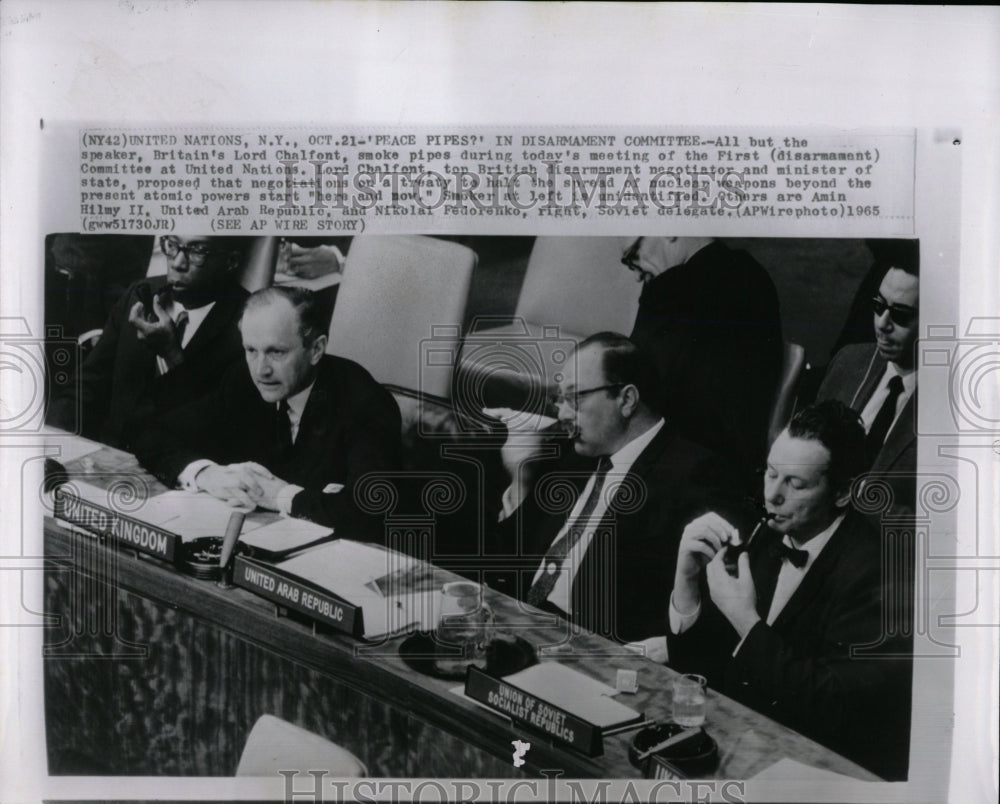 1965 Press Photo Britain Lord Chalfont United Nations - RRW01843 - Historic Images