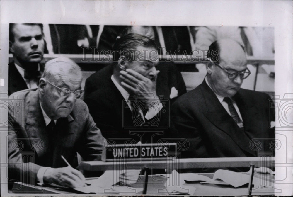 1958 Press Photo US delegation UN General Assembly - RRW01851 - Historic Images