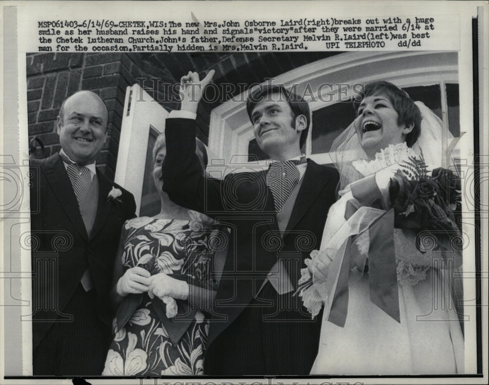 1969 Press Photo Def Sec Melvin Laird&#39;s Son &amp; New Bride - RRW01935 - Historic Images