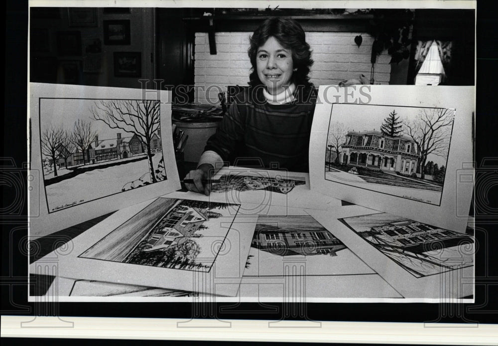 1983 Press Photo Pamela Harrington Calendar Artist - RRW02051 - Historic Images