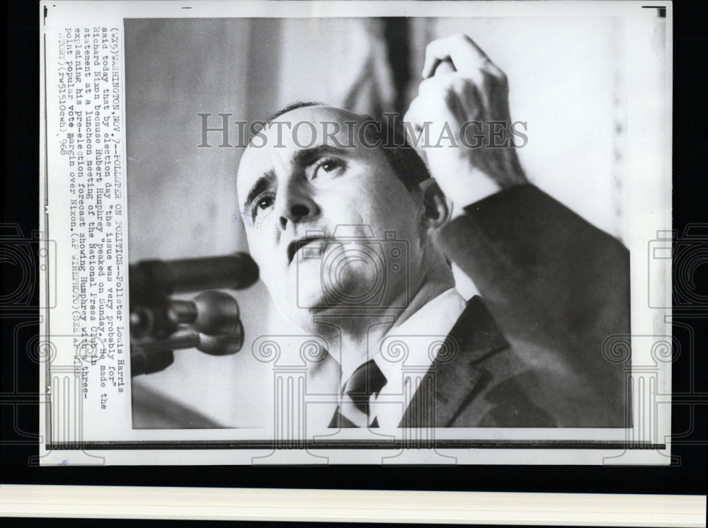 1968 Press Photo Pollster on Politics - RRW02067 - Historic Images