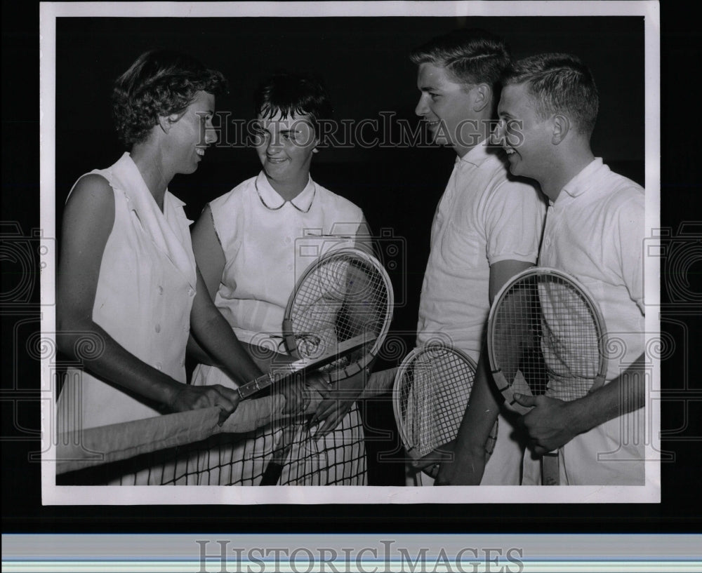 1956 Press Photo Tennis Clinic Laskey Recreation - RRW02091 - Historic Images