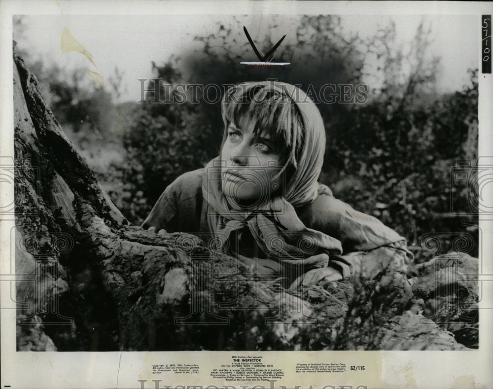 1968 Press Photo Actress Dolores Hart Film Inspector - RRW02123 - Historic Images
