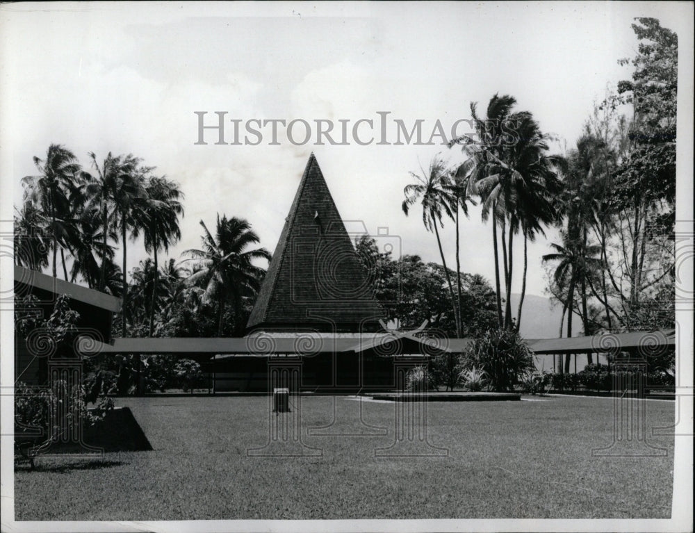 1966 Press Photo Gauguin Museum Island Tahiti - RRW02243 - Historic Images