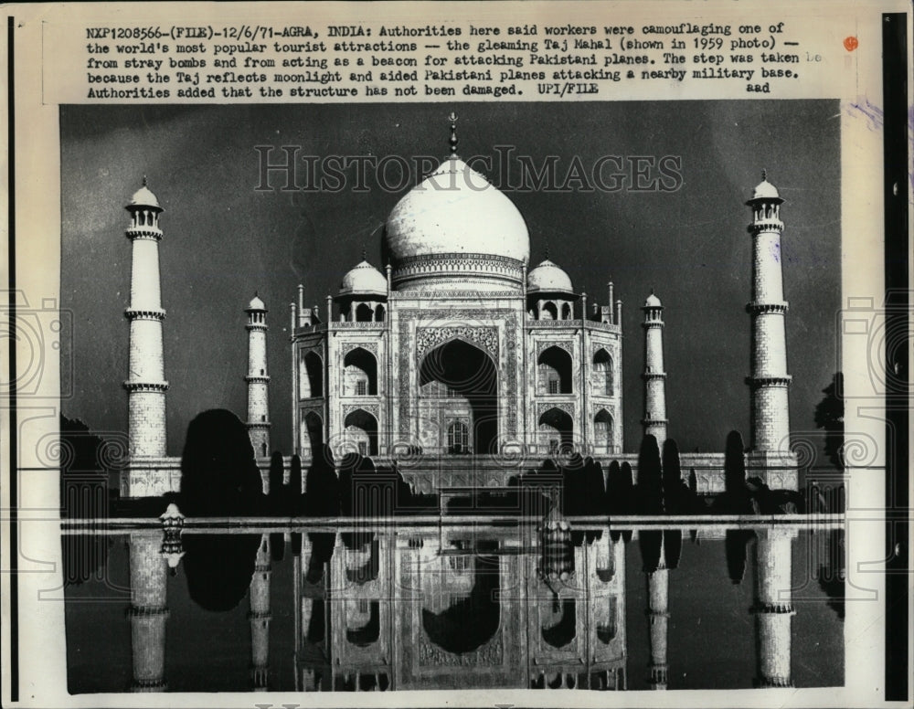 1971 Press Photo Taj Mahal India - RRW02259 - Historic Images