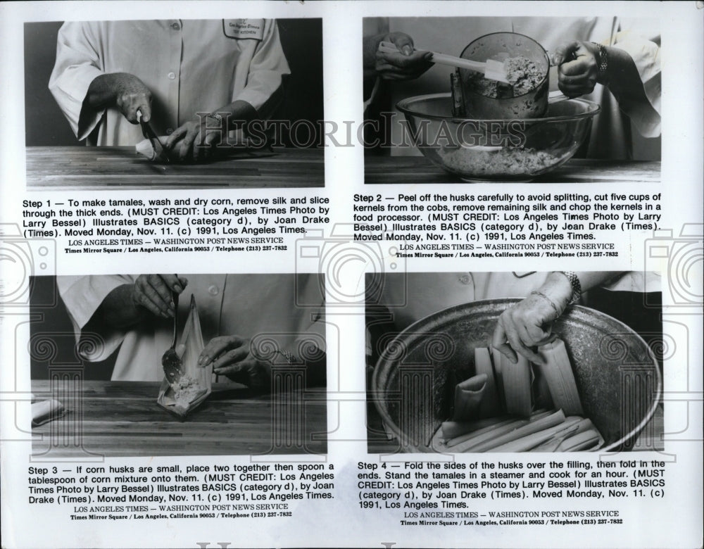 1992 Press Photo How to prepare tamales - RRW02265 - Historic Images