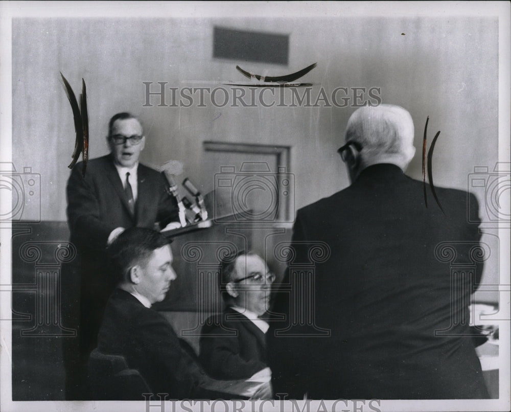 1965 Press Photo Auto Insurance Hearing Speakers - RRW02623 - Historic Images