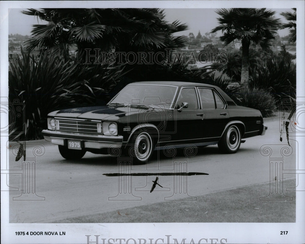 1974 Press Photo 1975 Chevrolet Four Door Nova LN - RRW02747 - Historic Images