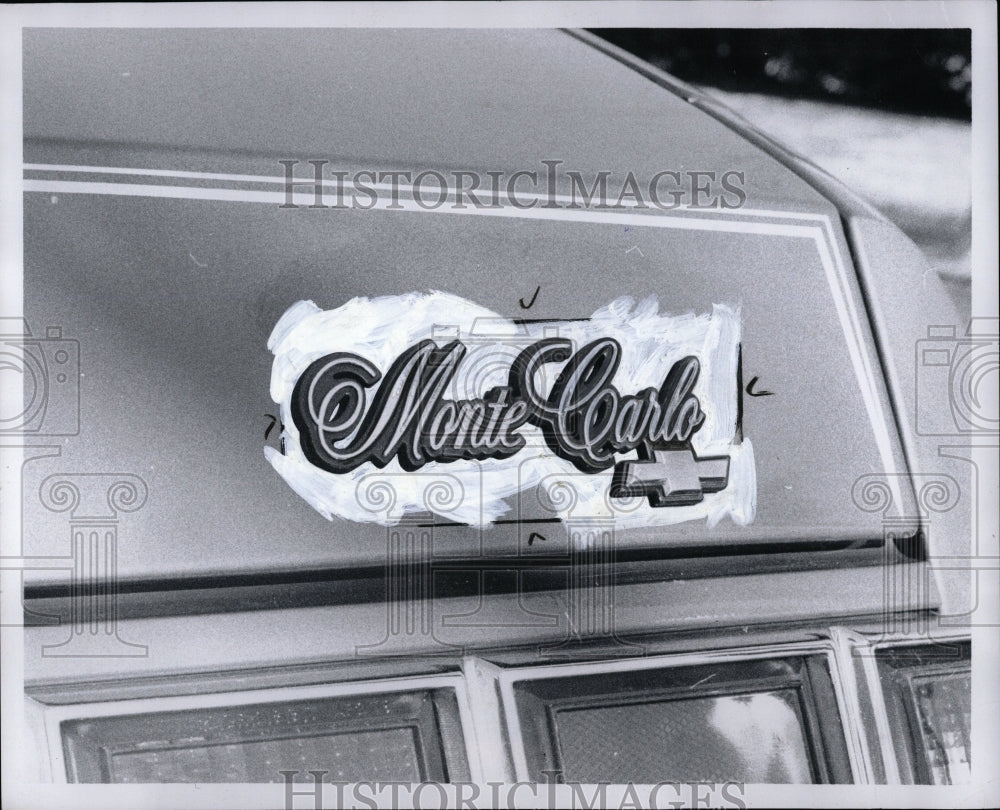 1979 Press Photo Chevrolet Monte Carlo Emblem - RRW02769 - Historic Images