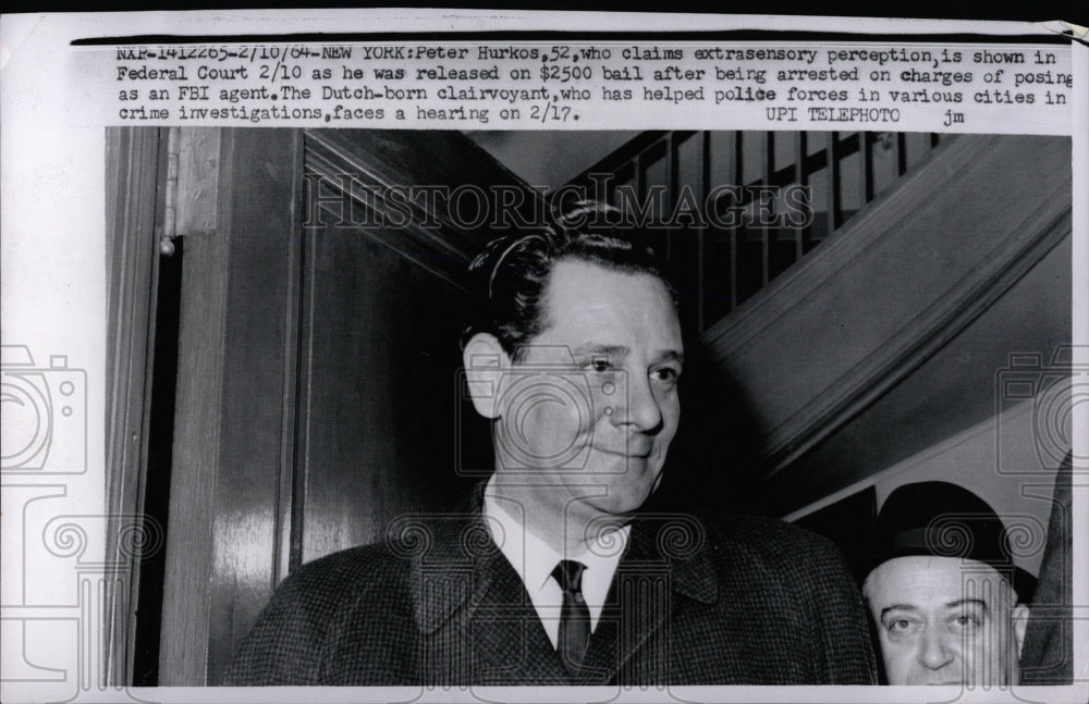 1964 Press Photo Peter Hurkos FBI Impersonator Trial - RRW02807 - Historic Images