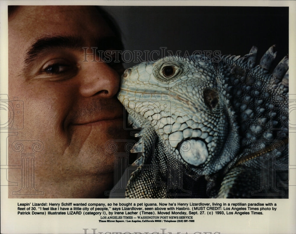 1993 Press Photo Lizardlover Henry Schiff - RRW02855 - Historic Images