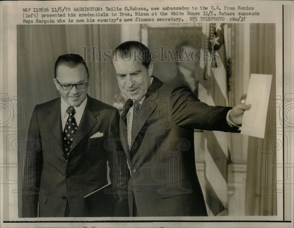 1970 Press Photo Emilio O Rabassa President Nixon - RRW02911 - Historic Images