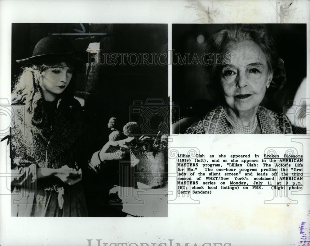 1988 Press Photo Actress Lillian Gish - RRW02927 - Historic Images