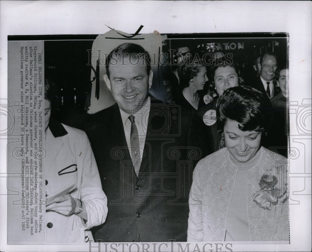 1962 Press Photo Henry Bellmon Oklahoma Governor - RRW02959 - Historic Images