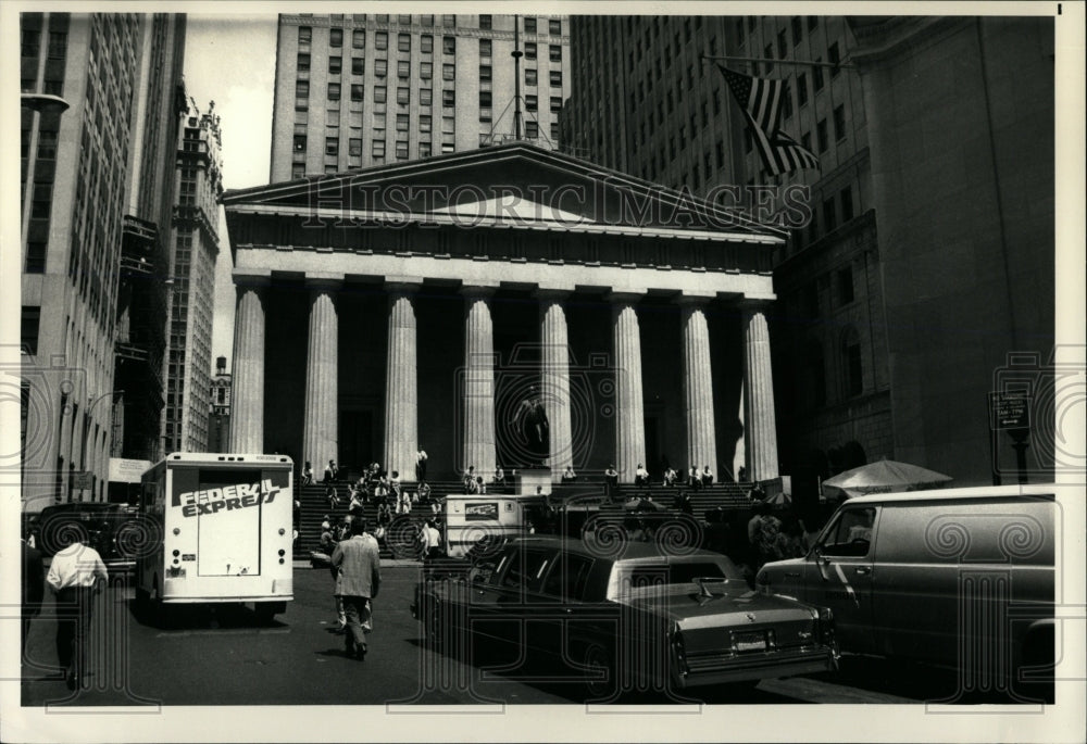 1987 Press Photo Federal Hall Lower Manhattan - RRW02965 - Historic Images