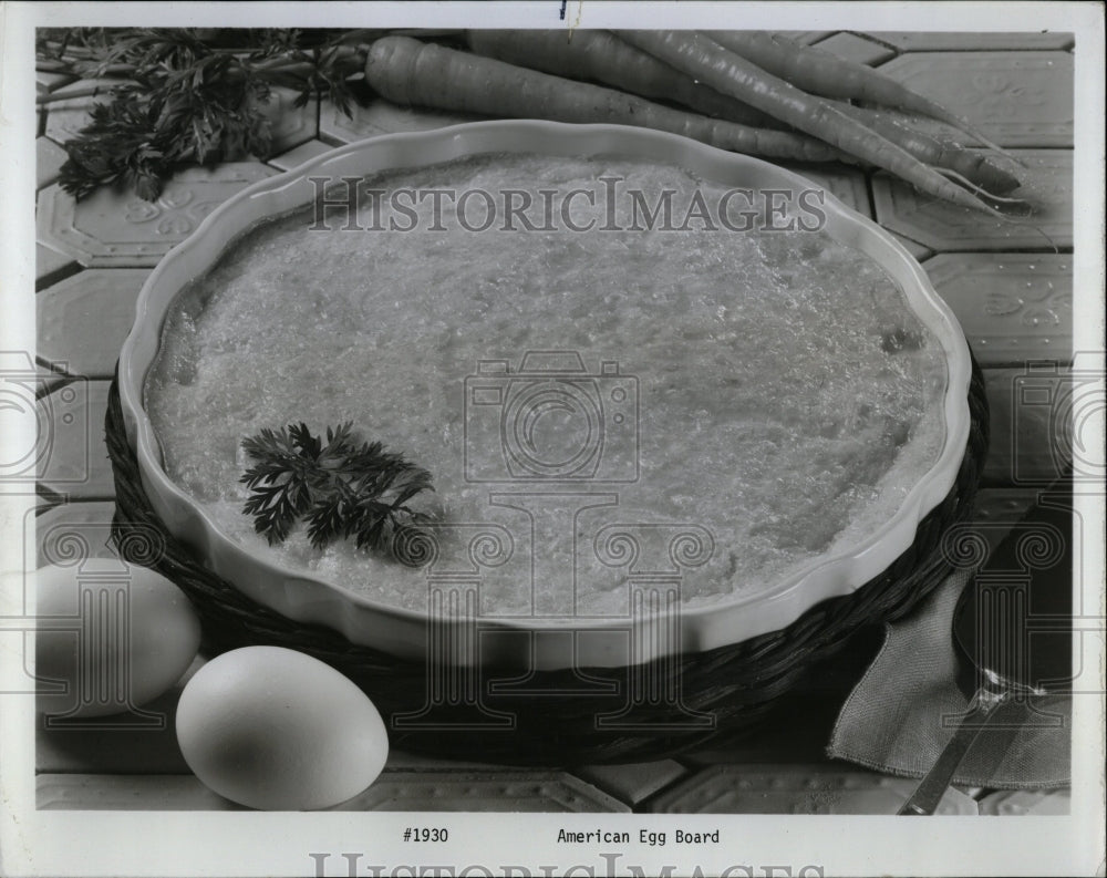 1978 Press Photo Low Calorie Carrot Quiche Breakfast - RRW03363 - Historic Images