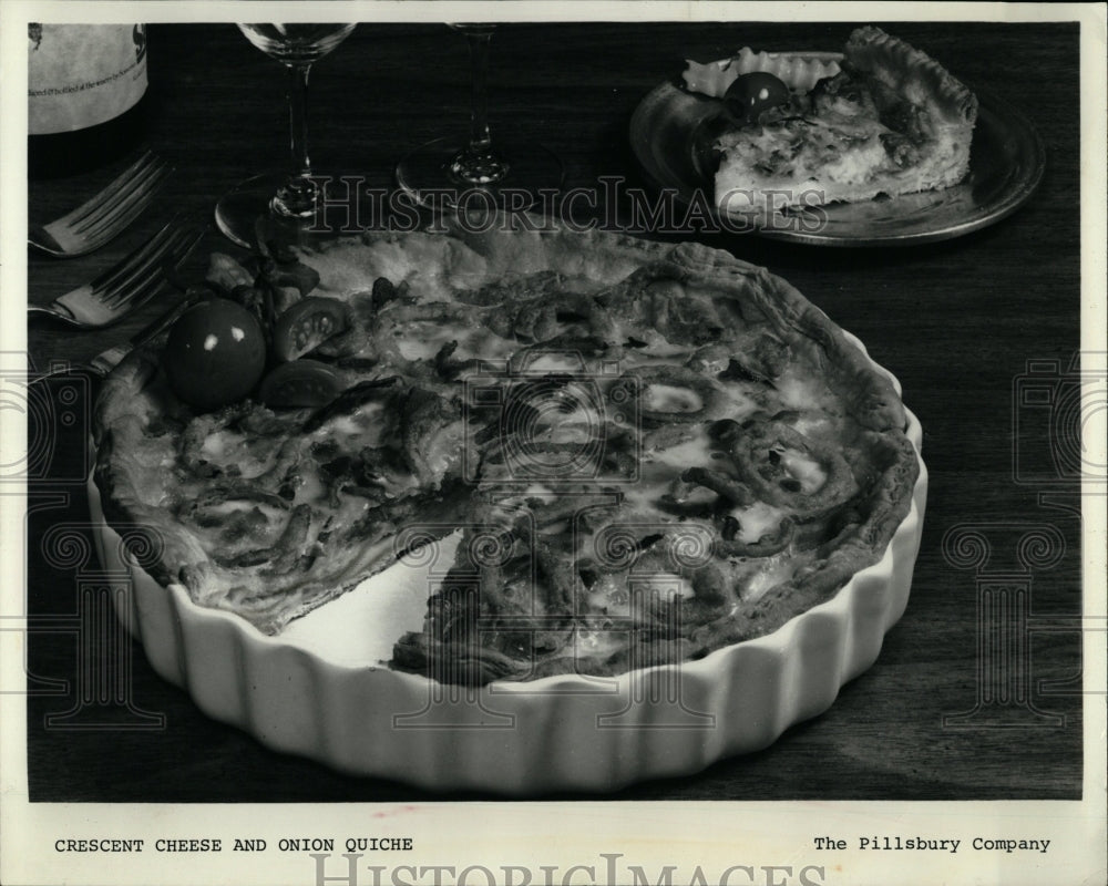 1978 Press Photo Crescent Chees and Onion Quiche - RRW03369 - Historic Images