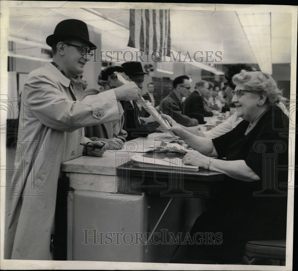 1960 Press Photo Voter Absentee Ballot Commission Man - RRW03403 - Historic Images