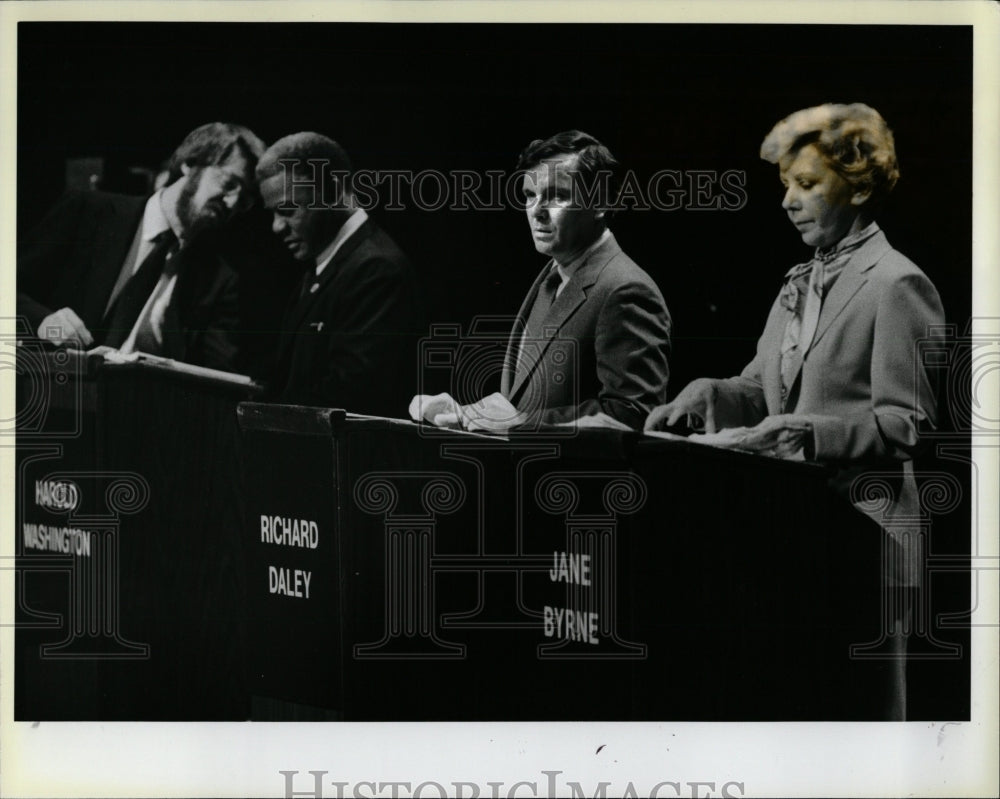 1983 Press Photo Election Debates Mayorial - RRW03705 - Historic Images