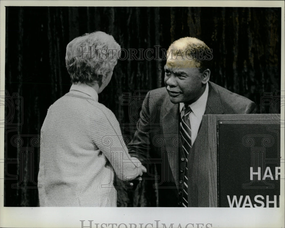 1983 Press Photo Mayoral Debate Chicago - RRW03709 - Historic Images